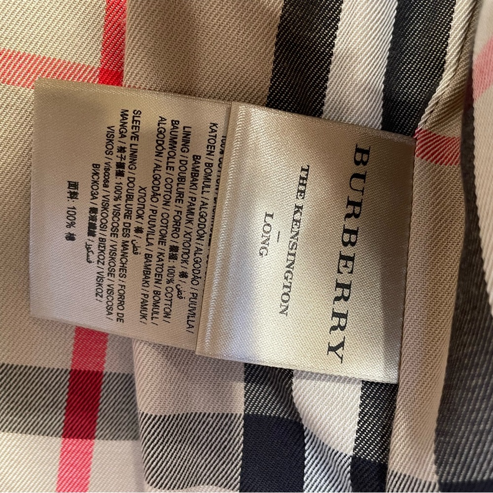 Burberry Kensington Long Cotton Trench Honey US 2 NWT - Picture 5 of 11